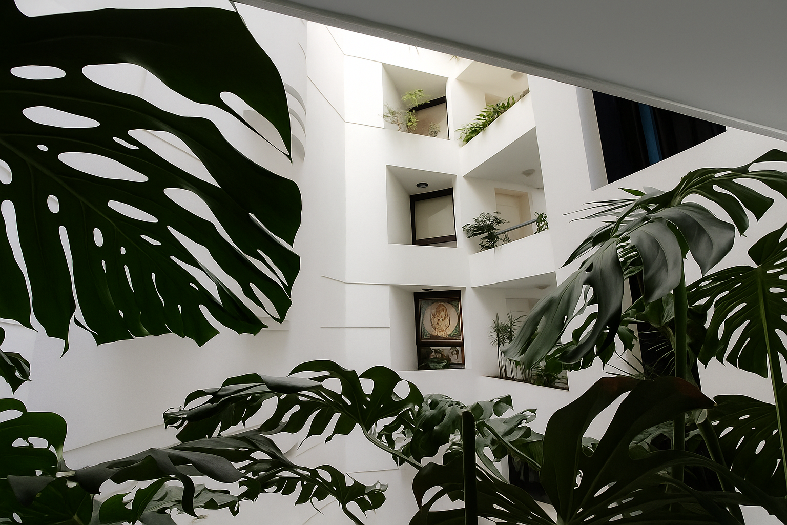 Edificio con plantas